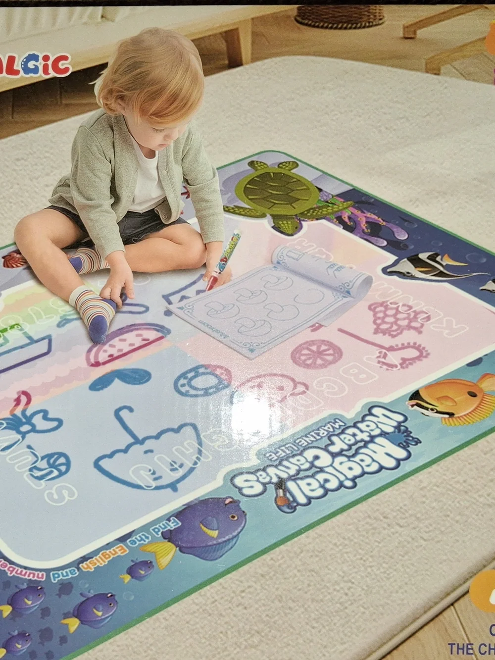 Magical Water Drawing Mat for Kids - Blue/Purple